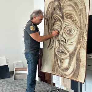 Artistic Expression Beige Tapestry